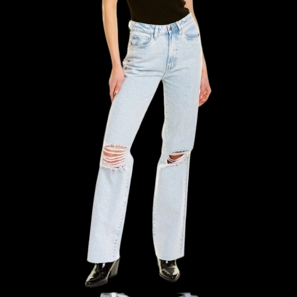 NEW....WeWoreWhat Distressed High Rise Dad Jeans...Size 28 - Picture 2 of 7